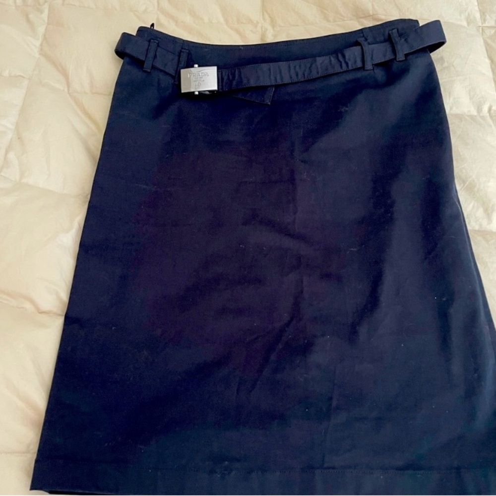 Prada Dark Blue Pencil Skirt Perfect Gift🎁